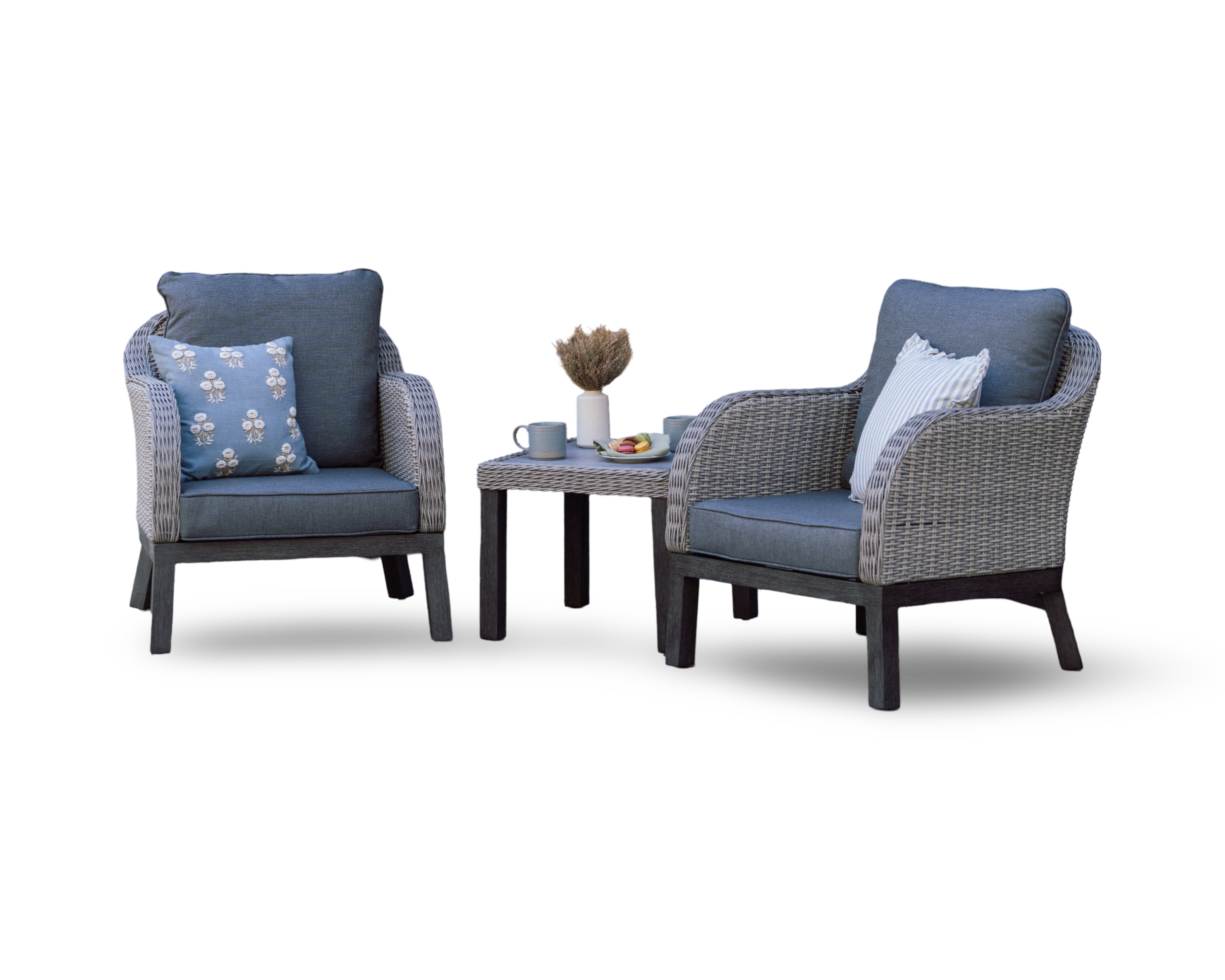 Coniston Bistro Set in Grey | Vila