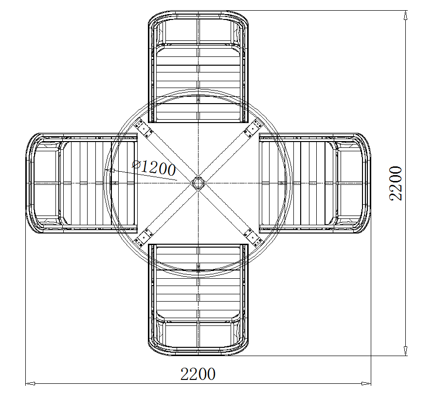 Coniston 4 Seat Dining Set in Grey | Vila