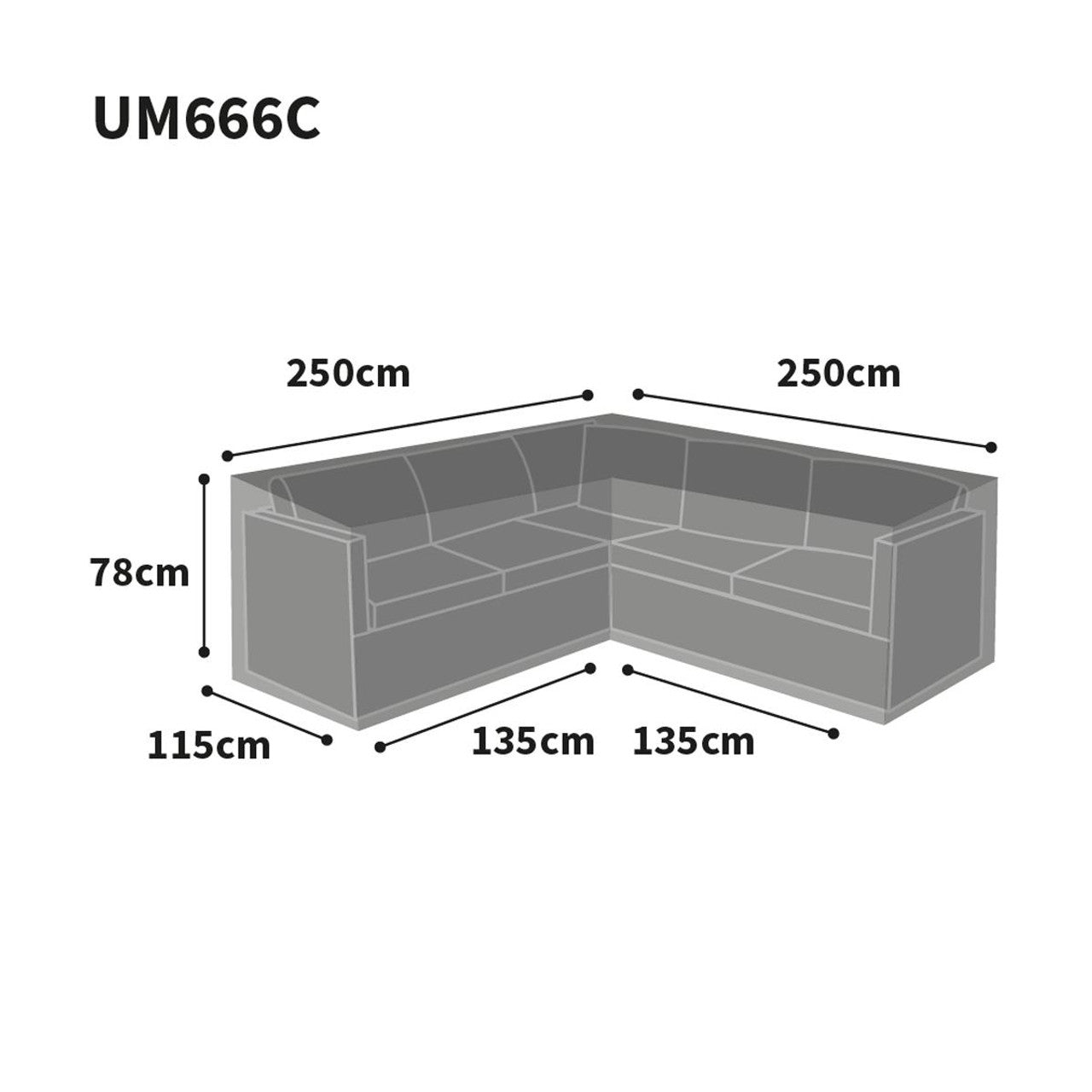 Bosmere Ultimate Protector Outdoor Furniture Cover For L Shaped Sofa 250cm x 250cm