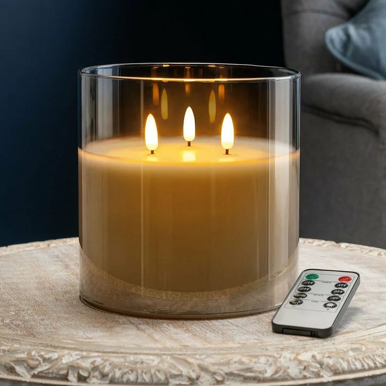 Flickabrights Triple-Wick Candle- Warm White LEDs