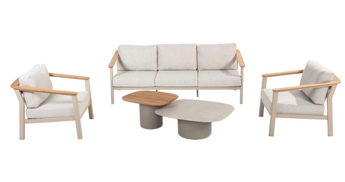 Olivia Outdoor Lounge Set with Demi Nest Tables by 4 Seasons Outdoor