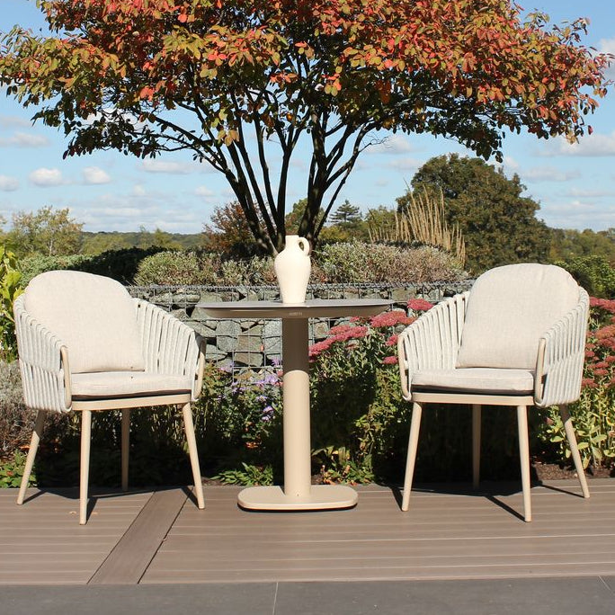 Eva Bistro Set with Latte Manolo Table | 4 Seasons Outdoor