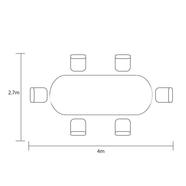 Avebury Outdoor 6 Seat Oval Dining Set | Hartman