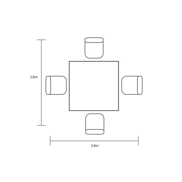 Eden Outdoor 4 Seat Dining Set | Hartman