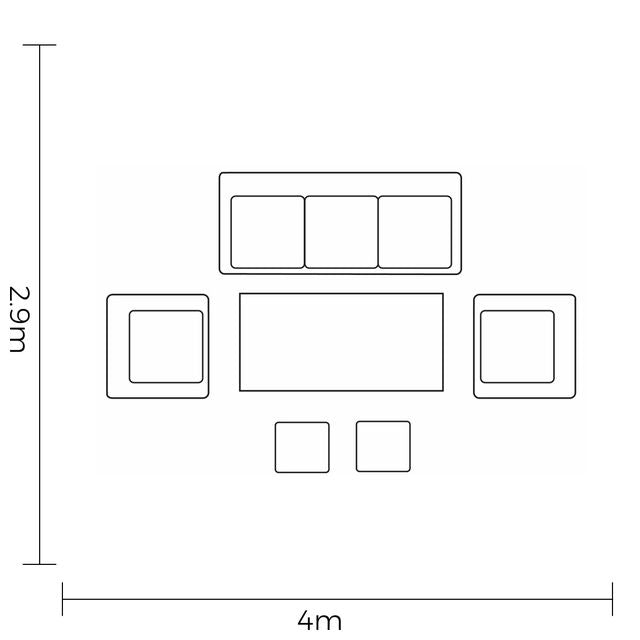 Sonas Outdoor 3 Seat Lounge Set | Hartman
