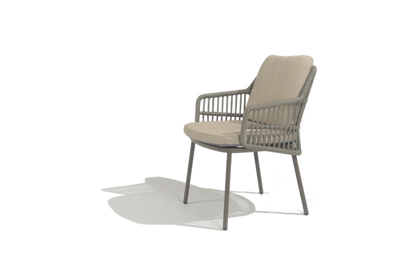 Alicante 4 Seat Dining Set with Sarah Table in Terre | 4 Seasons Outdoor