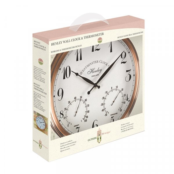 Henley Wall Clock And Thermometer