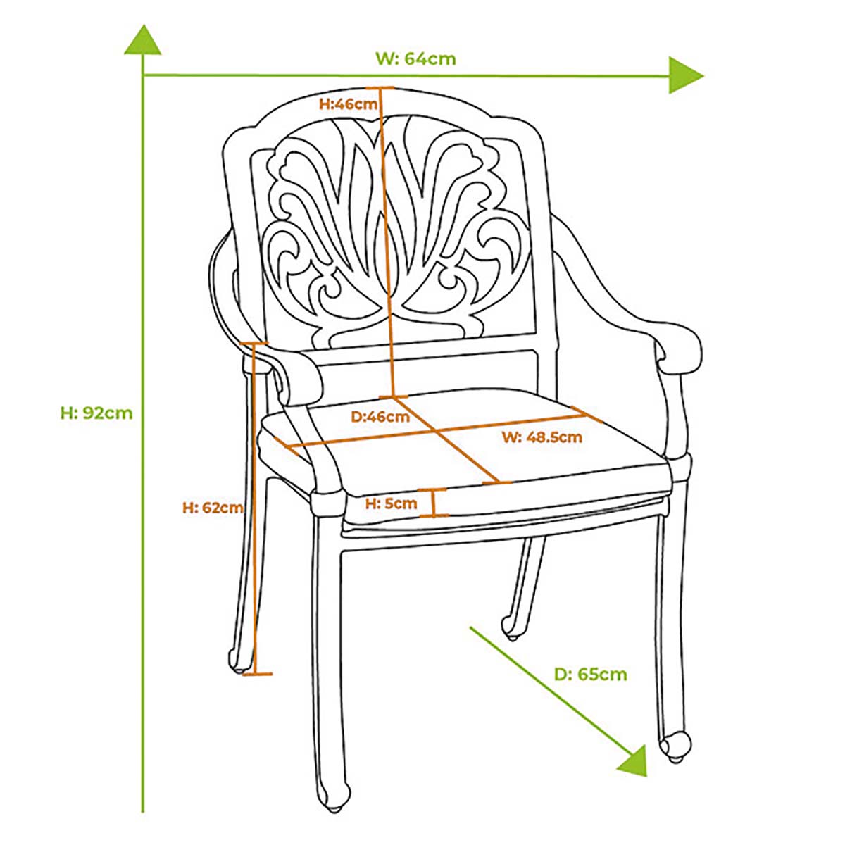 Outdoor Dining 8 Seat Rectangular in Cast Aluminium - Amalfi By Hartman