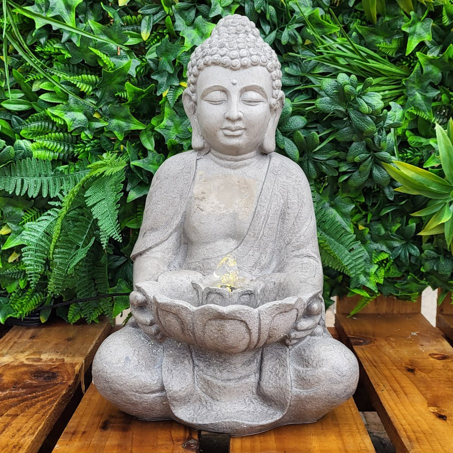 Sumana Sitting Buddha Water Feature - No Plumbing Required