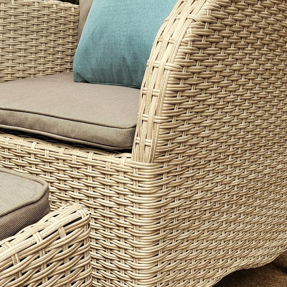 Outdoor Reclining Bistro Set in Natural - Ambleside by Vila