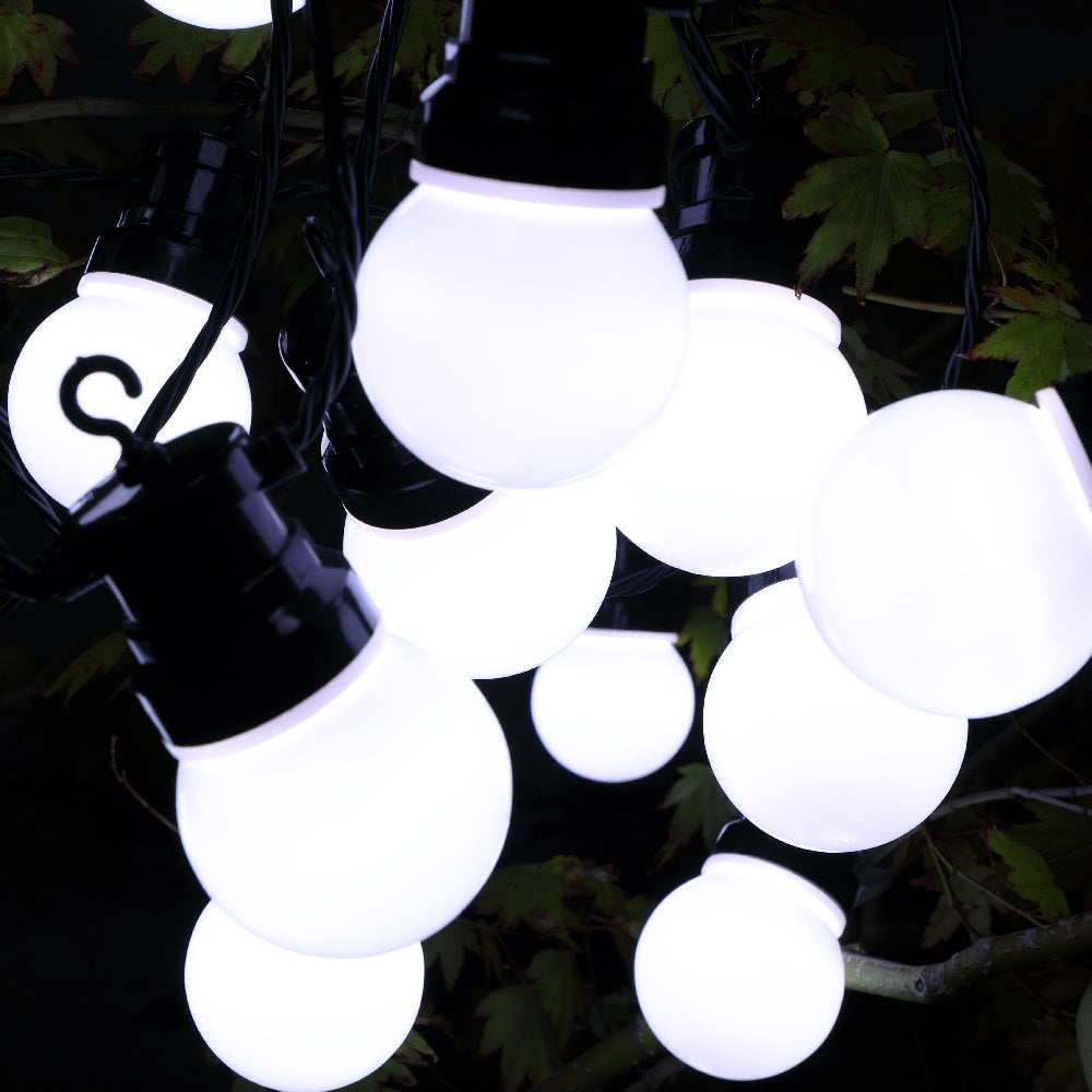 Noma | 20 White LED Festoon Lights- Mains Powered