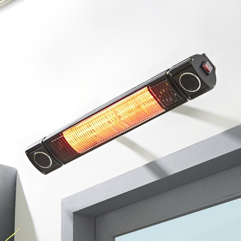 Electric Outdoor Wall Mounted Heater (2000W) with Bluetooth Speaker