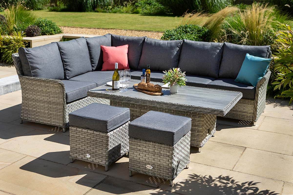 Outdoor Furniture Cover for Hartman | Heritage Casual Rectangular Corner Set With Adjustable Table and Stools