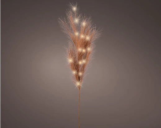 Micro LED Cinnamon plume polyester light-up feathers - Battery Operated - indoor