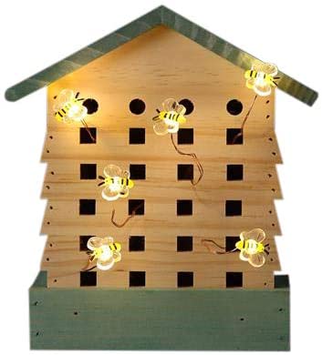 Insect Bee Hive Hotel with Solar Lights