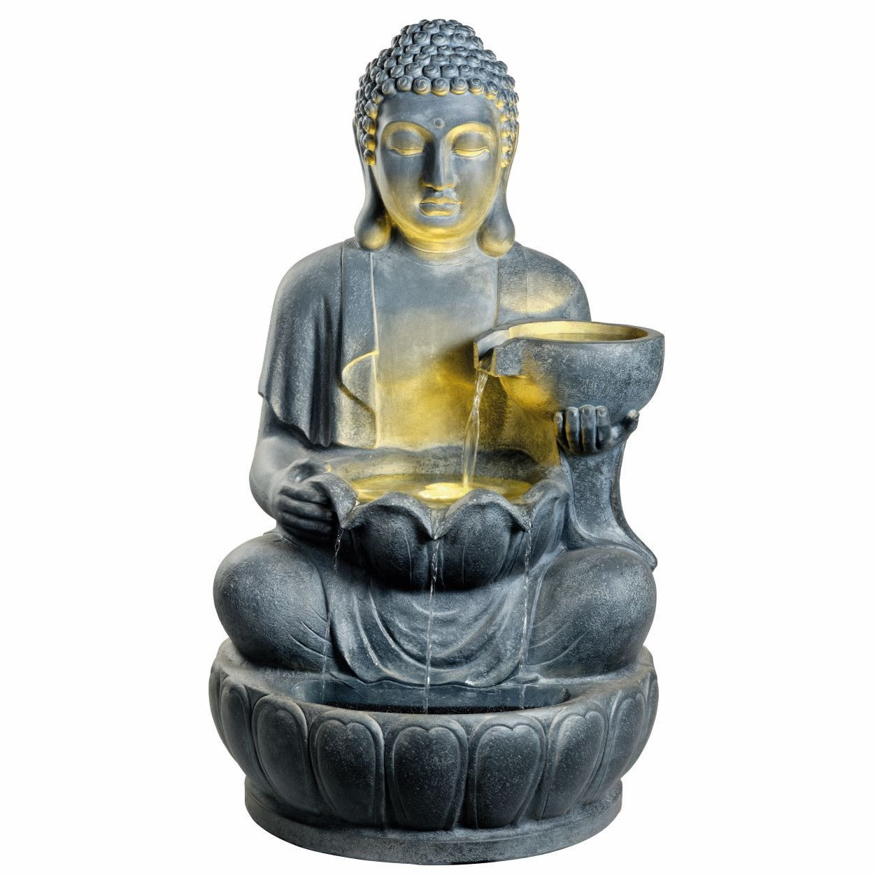 Sitting Buddha Water Feature - No Plumbing