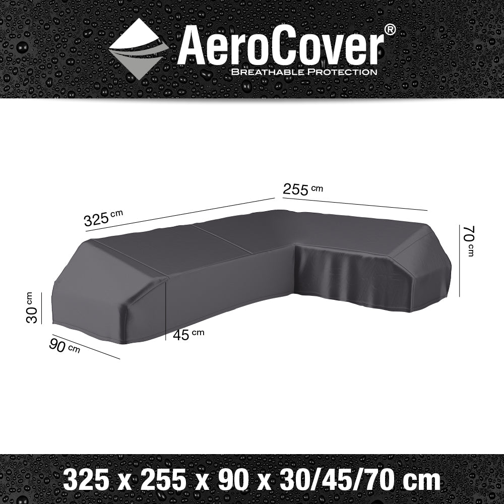 Outdoor Furniture Cover Aerocover | Left Hand Lounge Set L-Shape 325 x 255 x 70cm high
