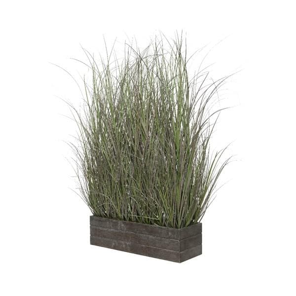 Artficial Tall Grass in Wood Effect Container