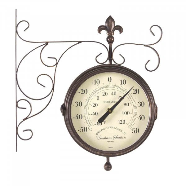 Marylebone Station Wall Clock & Thermometer 8in