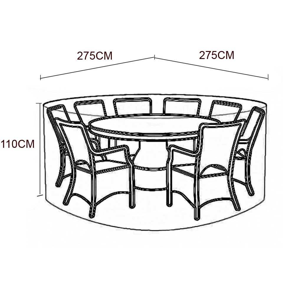 Outdoor Furniture Cover for LG | 8 Seat Round Dining Set