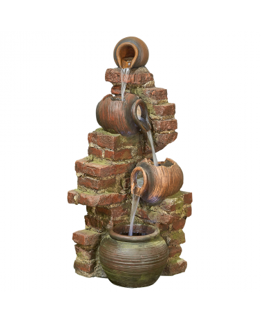 Flowing Jugs Water Feature with Pump - No Plumbing