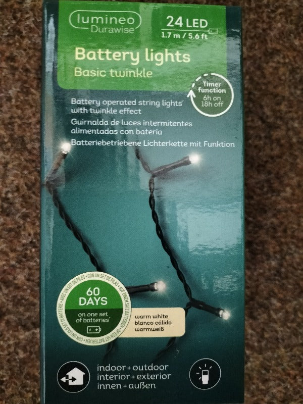 Durawise LED 8 Modes 6 hour Timer Battery Lights - Outdoor and Indoor