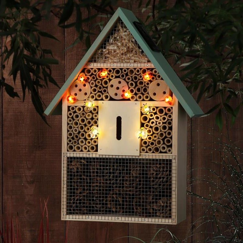 Large Insect House Hotel with Solar Lights