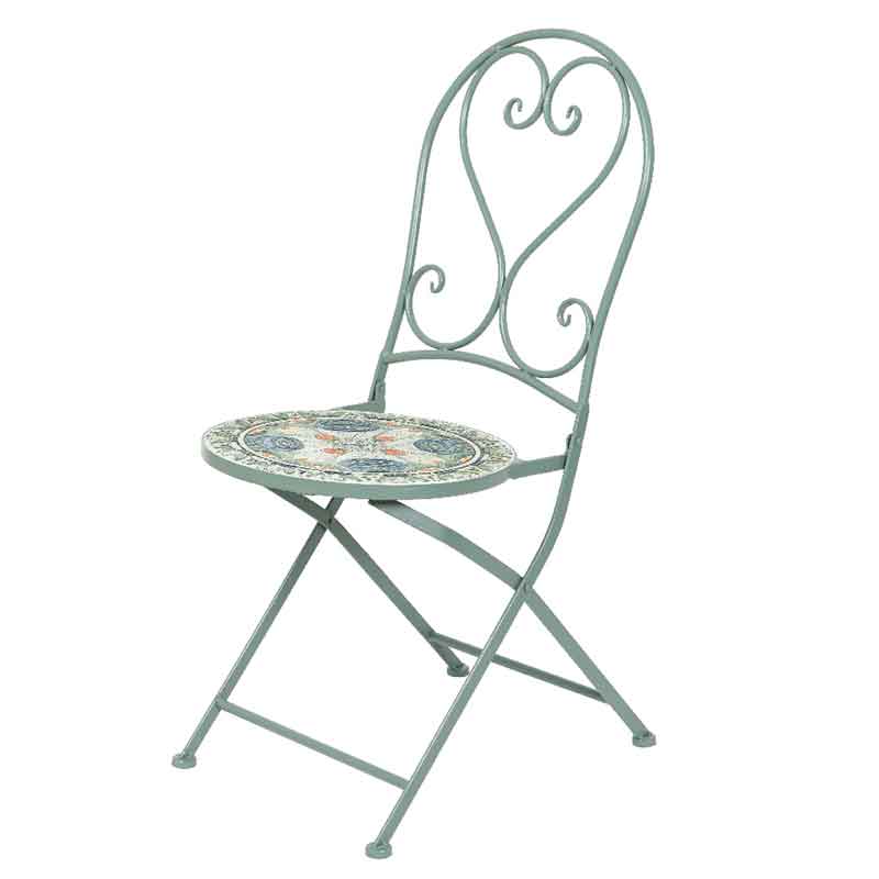 Sage Cancun Fold Up Iron Bistro Chair x1