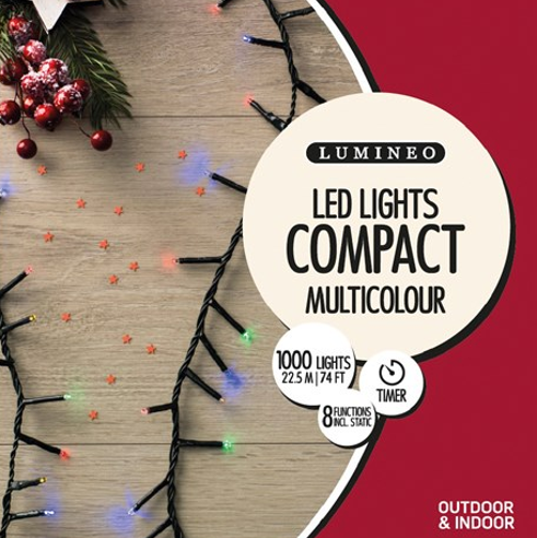 Christmas Lights | LED Compact Twinkle Lights - Colour & Size Options