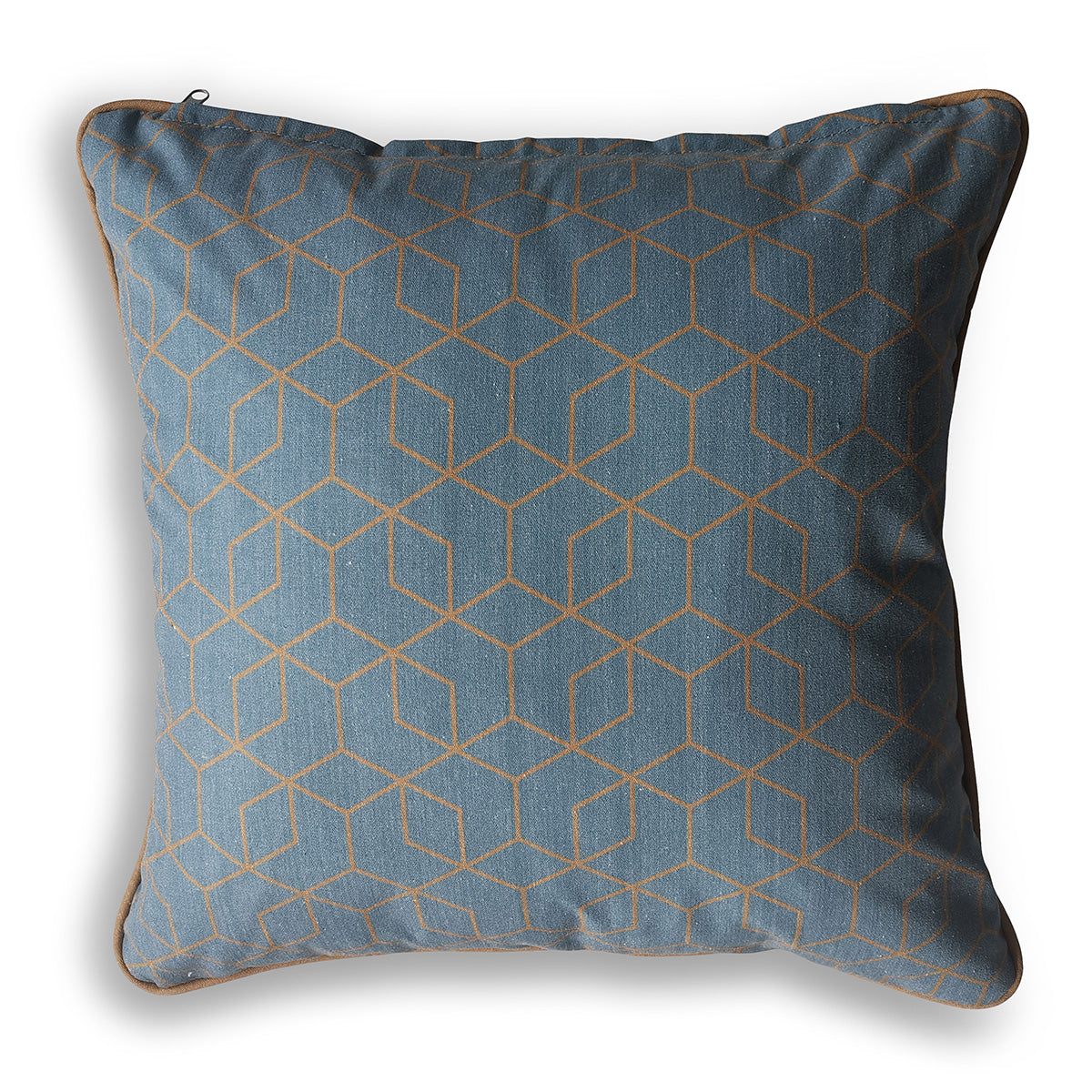 LG | Deluxe Blue & Gold Cube Scatter Cushion - 50cm