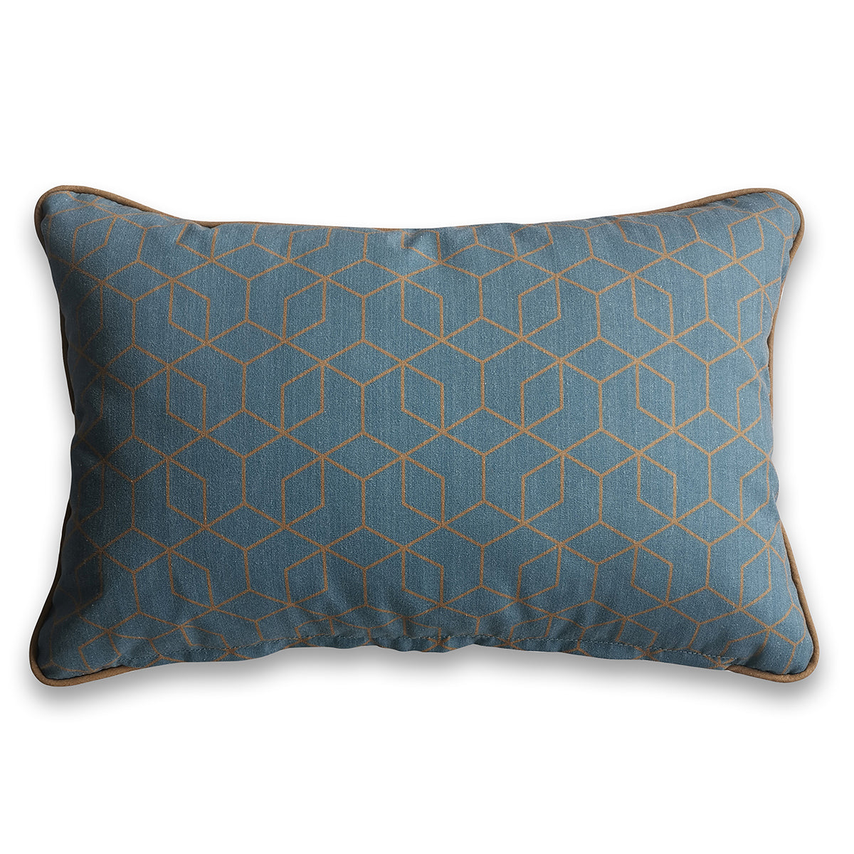 LG | Deluxe Blue & Gold Cube Scatter Cushion - 40cm x 60cm