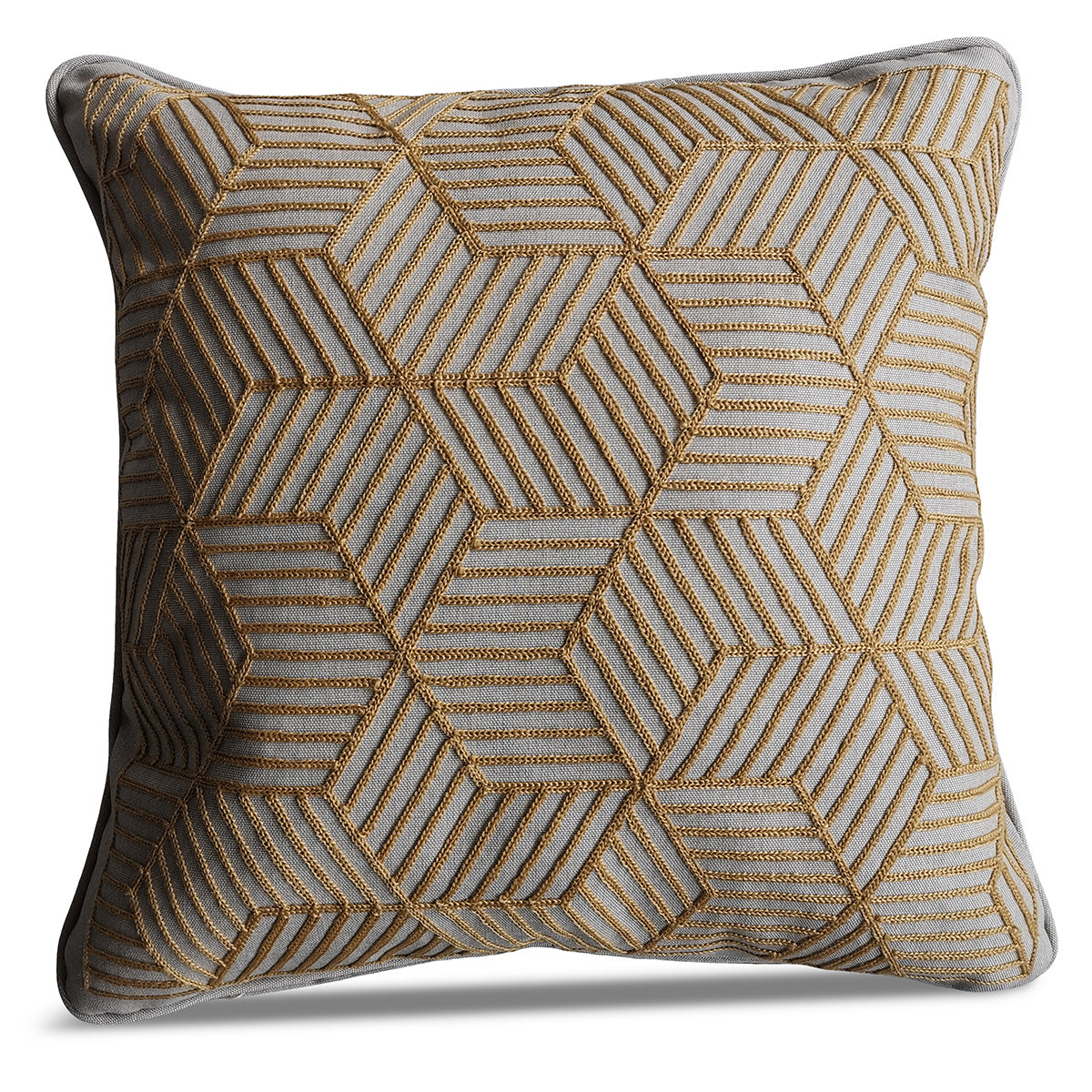 LG | Deluxe Gold Striped Cube Scatter Cushion - 50cm