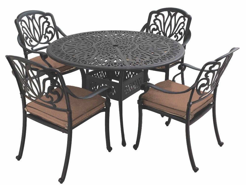 Outdoor Dining 4 Seat in Cast Aluminium - Amalfi By Hartman