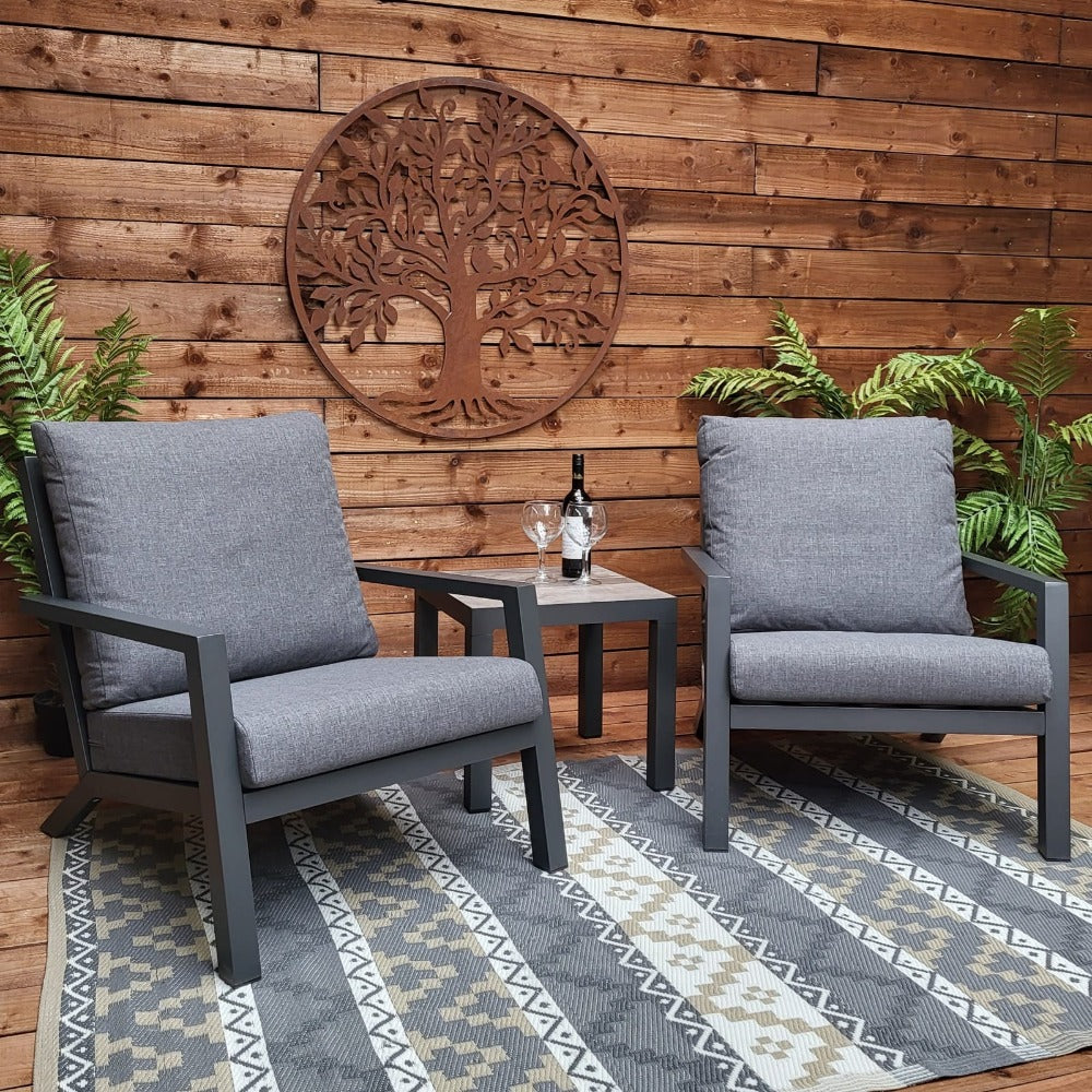 Outdoor Sofa Set with Gas Firepit Table - Triton By Vila