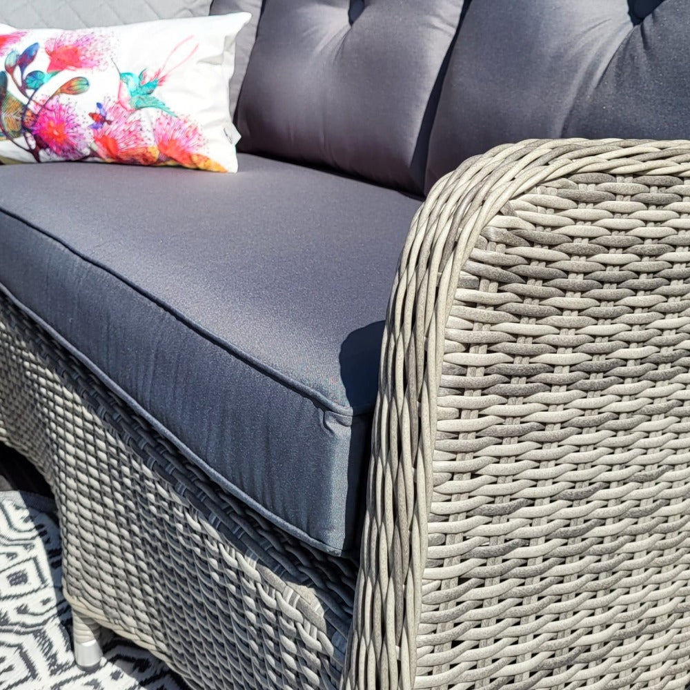 Seville Compact Corner with Adjustable Table in Grey | Katie Blake (Free Cover)