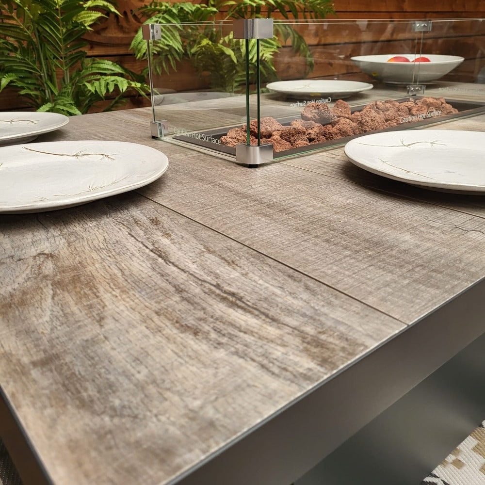 Outdoor Sofa Set with Gas Firepit Table - Triton By Vila