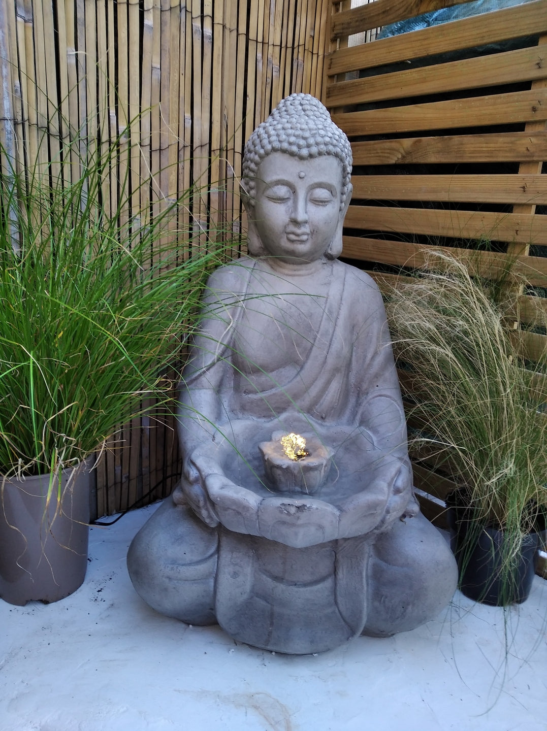 Sumana Sitting Buddha Water Feature - No Plumbing Required