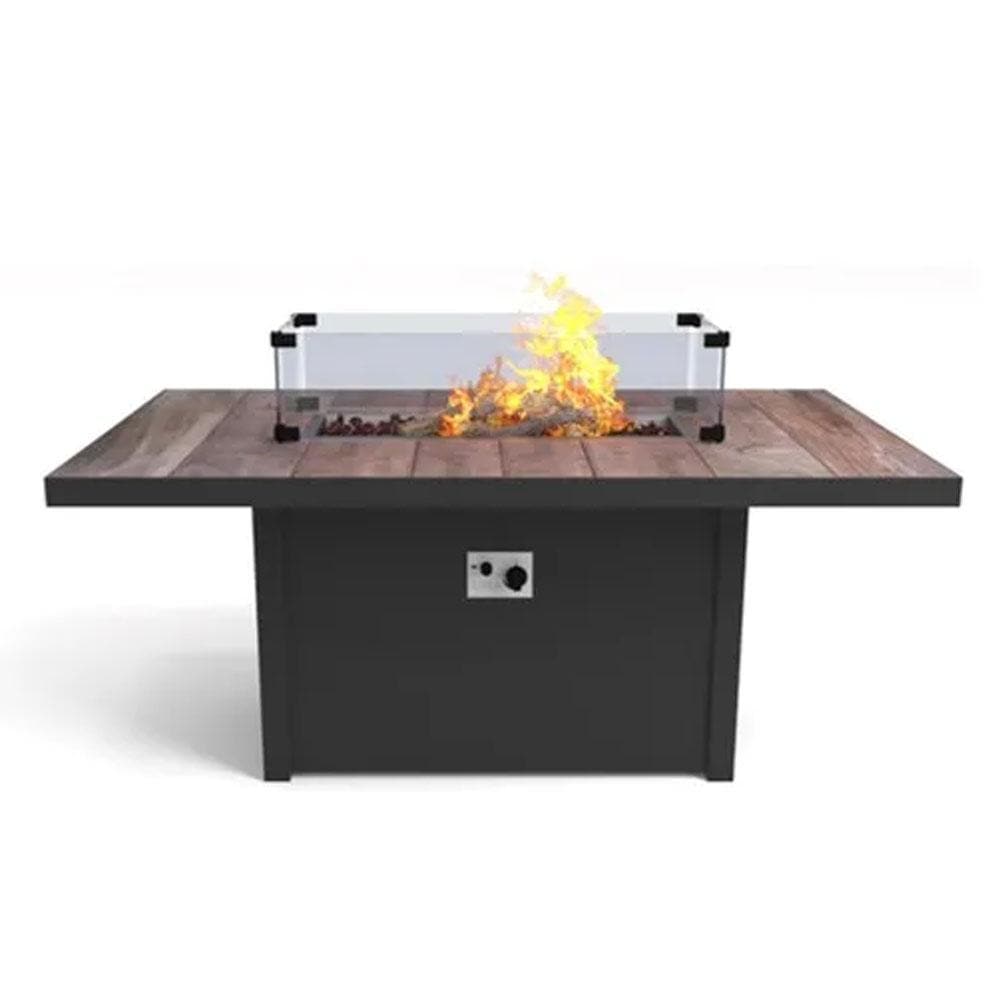 Rectangular Gas Firepit Table - Triton By Vila